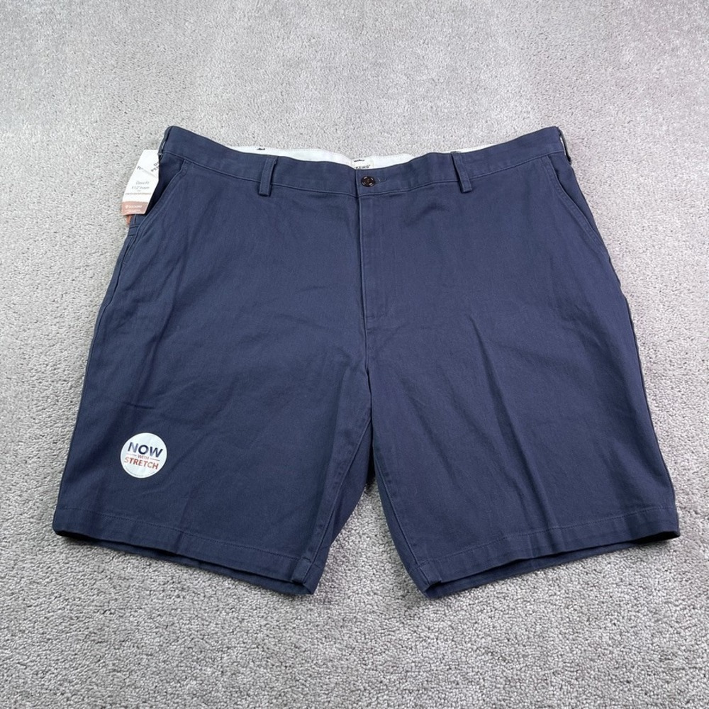 NEW Dockers Perfect Shorts Mens 42 Blue Stretch Chino Classic Fit NWT
